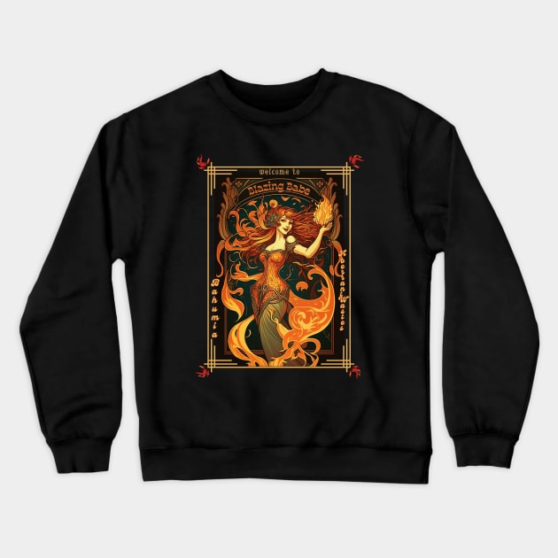 Welcome to Blazing Babe! Crewneck Sweatshirt by MegBliss